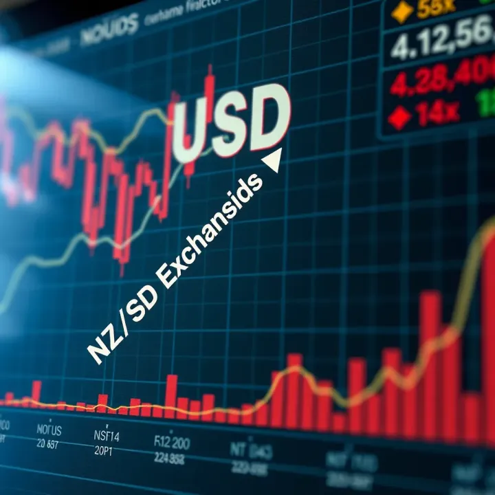Graph showing economic factors impacting NZD USD currency pair with data trends and indicators