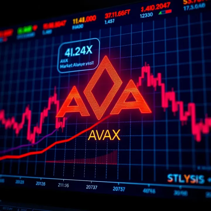 Graph showing the price trends and market fluctuations of AVAX cryptocurrency