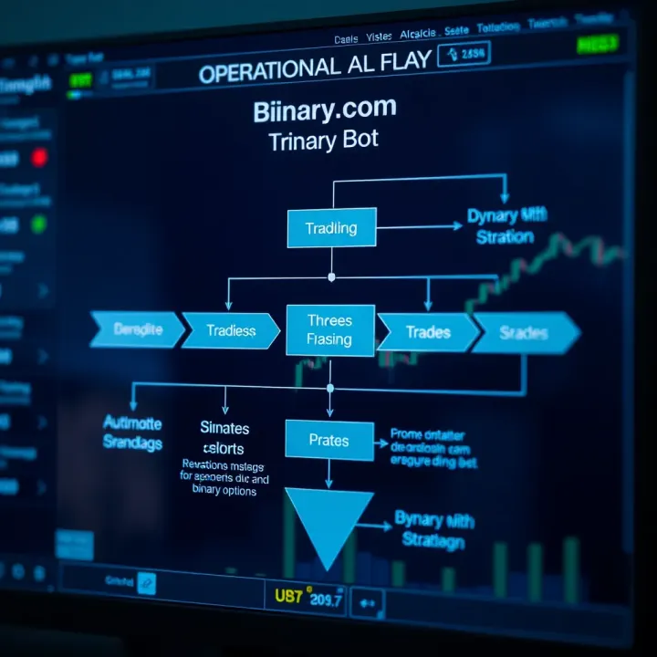 Diagram illustrating the operational flow of the Binary.com trading bot for automated binary options