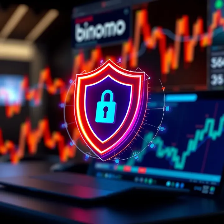 Digital shield symbolizing online trading security and regulatory compliance