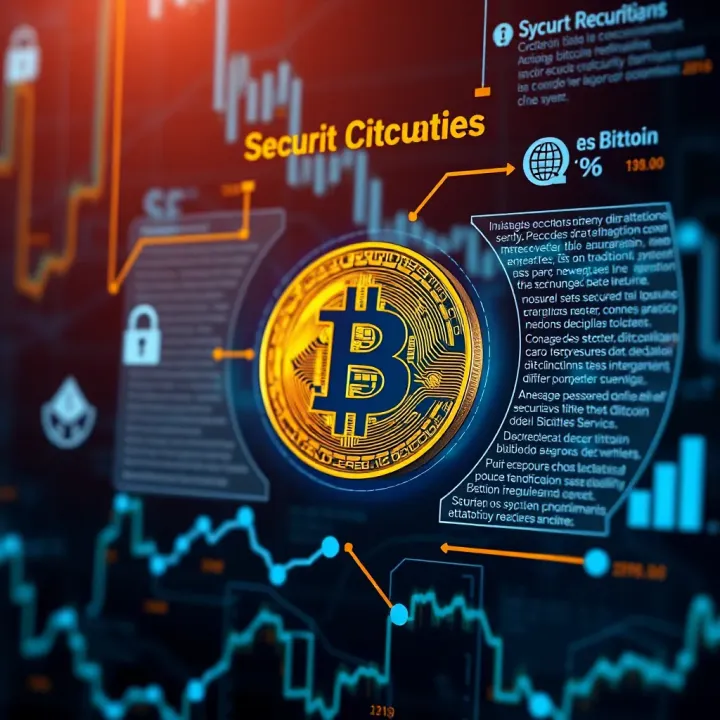 Graphic illustrating the integration of bitcoin with traditional banking security measures