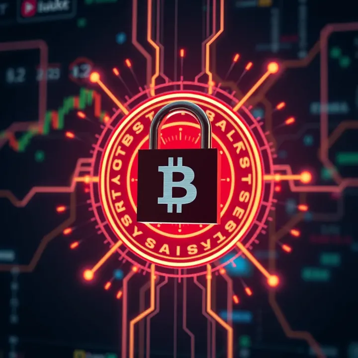 Secure digital lock symbolizing cryptocurrency exchange safety