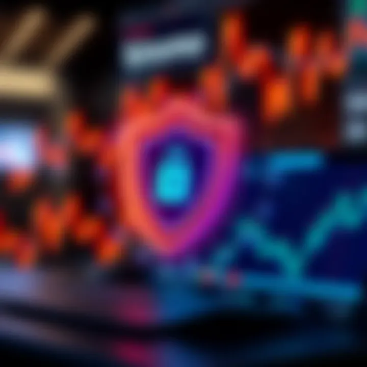 Digital shield symbolizing online trading security and regulatory compliance