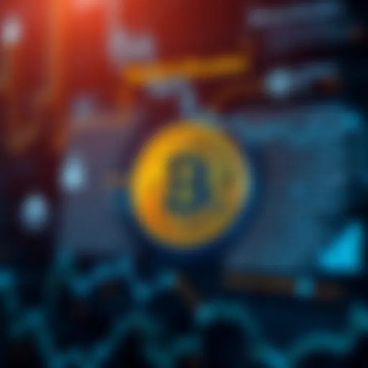 Graphic illustrating the integration of bitcoin with traditional banking security measures