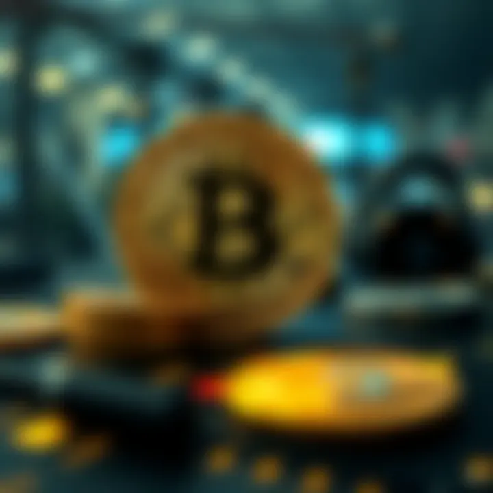 Visual representation of regulatory influences and investor behavior affecting Bitcoin