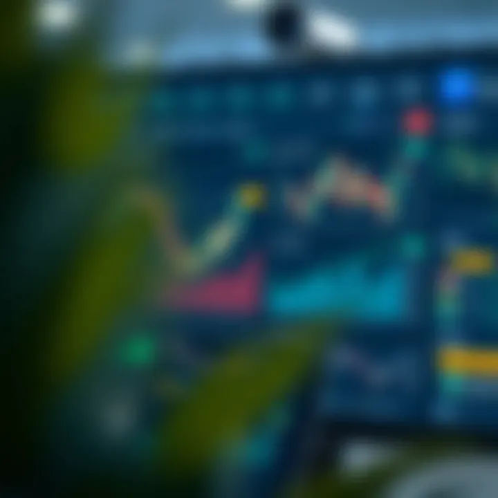 User interface displaying the Quotex trading dashboard with various graphs and options