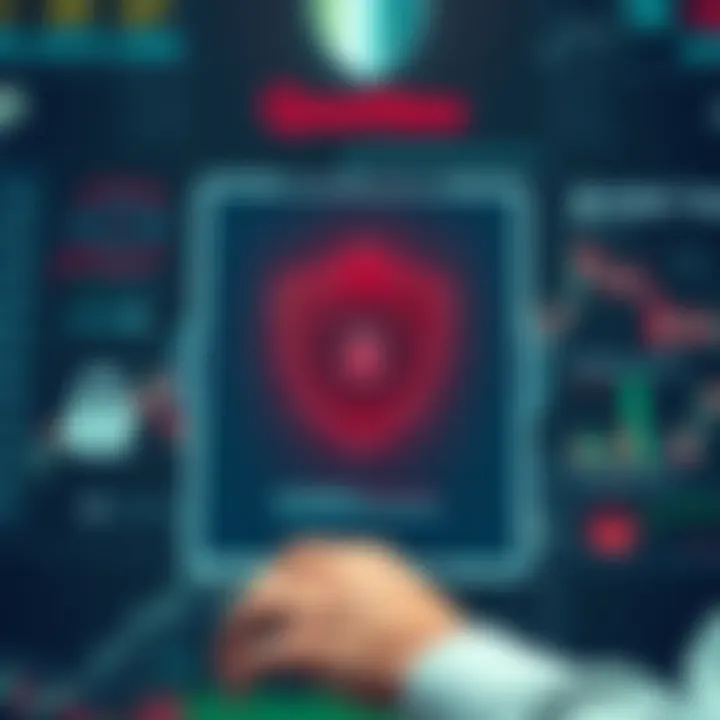 Secure digital interface illustrating safety features of Quotex trading platform