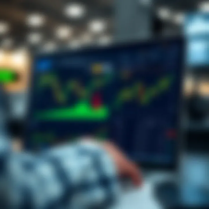 User interface of Quotex Trade platform showing digital asset charts and trading options