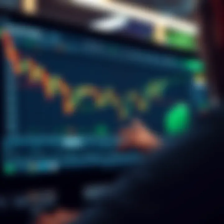 Graph showing trading performance on Quotex platform with various asset options