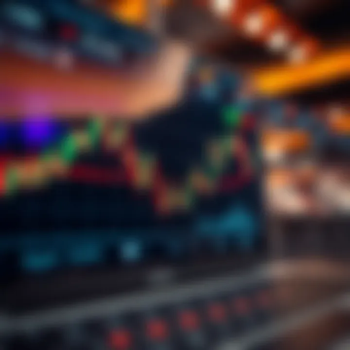 Graph showing financial market trends with advanced data analytics