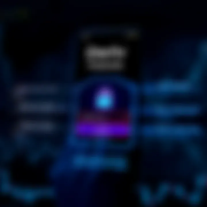 Illustration of secure login screen for Deriv app emphasizing safety features