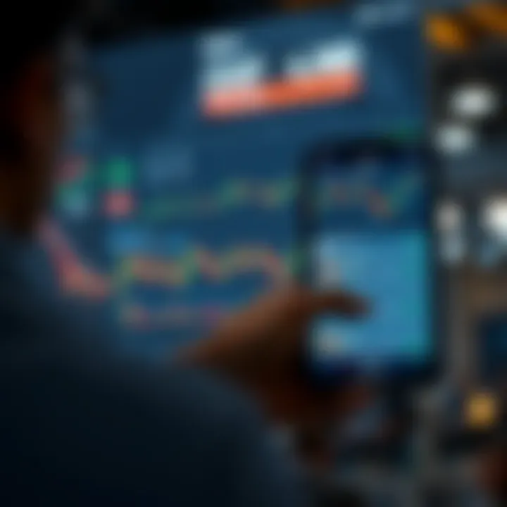 User interface of Deriv app displaying various trading options and market charts