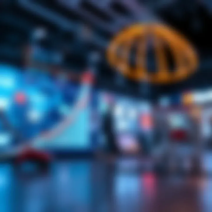 Illustration showing growth trends and challenges in digital commerce environments