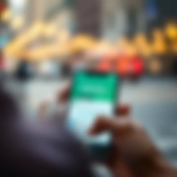 Smartphone displaying Quotex application interface during secure download