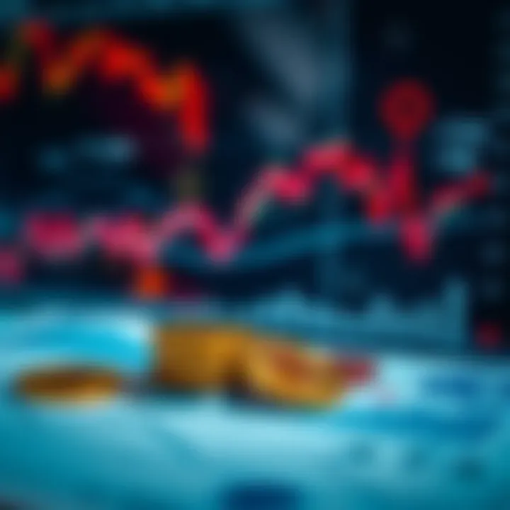 Economic and political factors influencing currency exchange rates illustrated by charts and icons