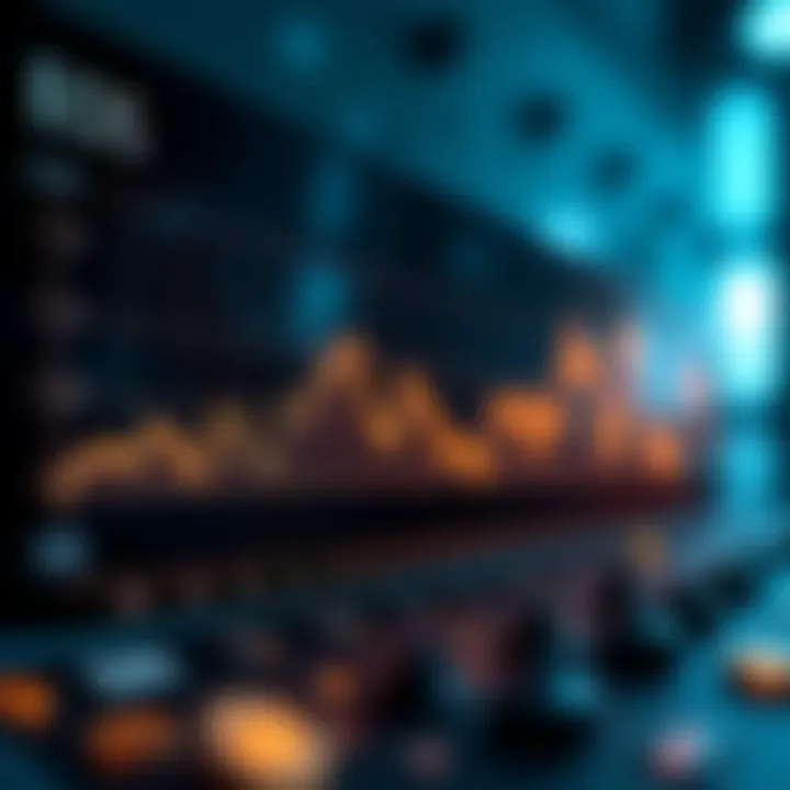 Graph showing the price trend of EOS cryptocurrency over time highlighting key growth periods and dips