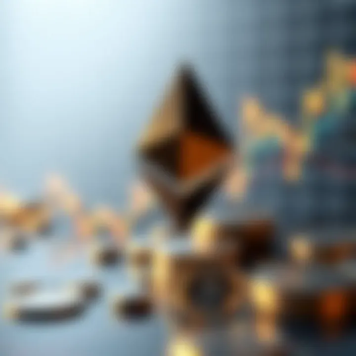 Graph showing Ethereum price fluctuations influenced by market trends and regulations