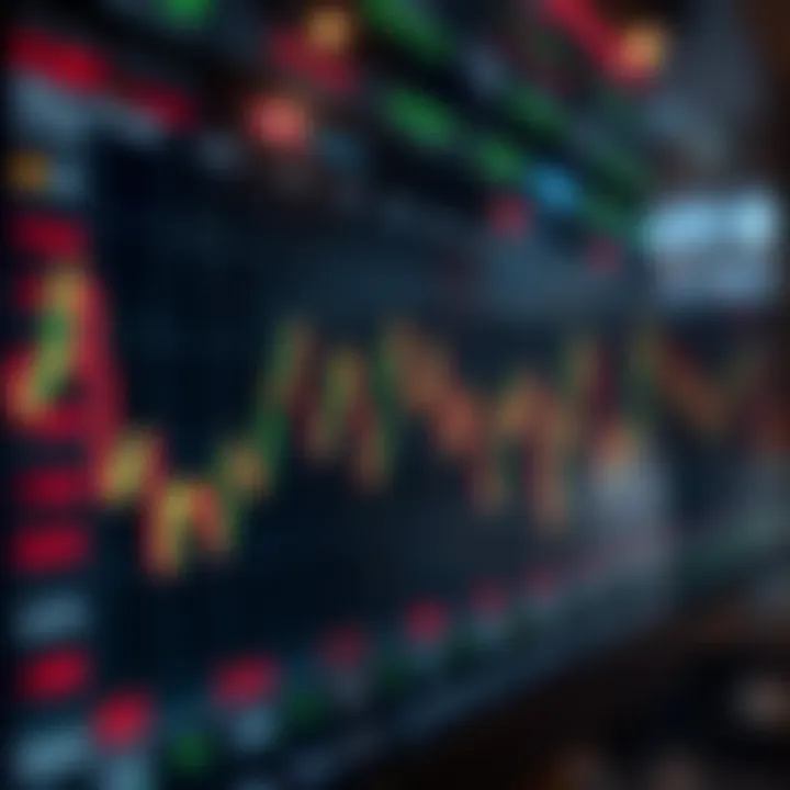 Currency Exchange Rates and Market Trends in Forex Trading Graph showing currency exchange rates fluctuating on a digital trading interface