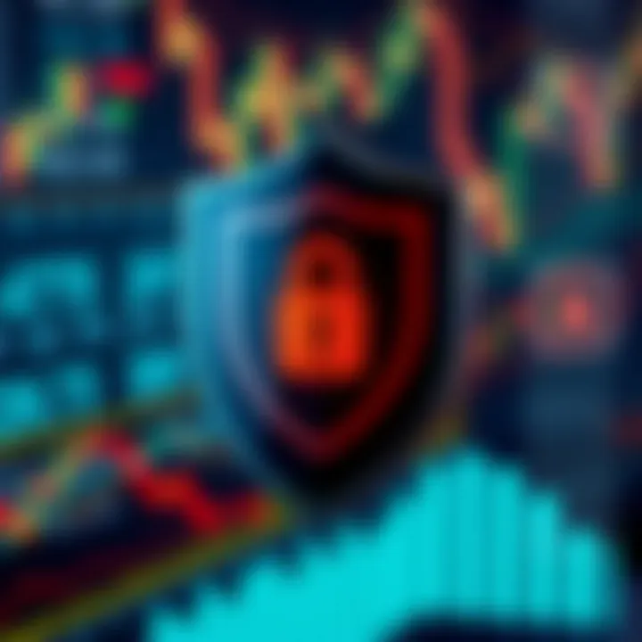 Illustration of security shield and regulatory icons for forex trading platforms in Brazil