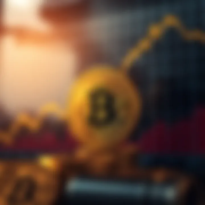 Graph depicting the upward and downward trends of Bitcoin over time