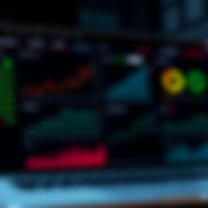 Digital dashboard showing trading metrics and partnership growth indicators