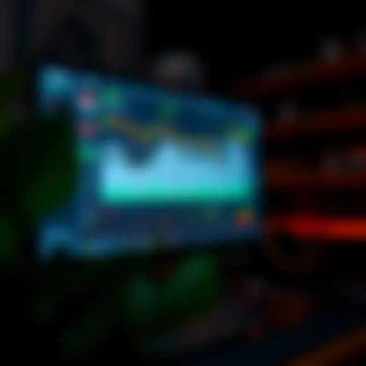 Computer screen displaying Quotex application interface with trading charts and options