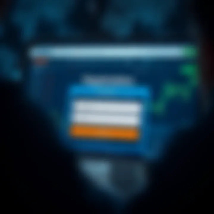 User filling out registration form on trading platform interface