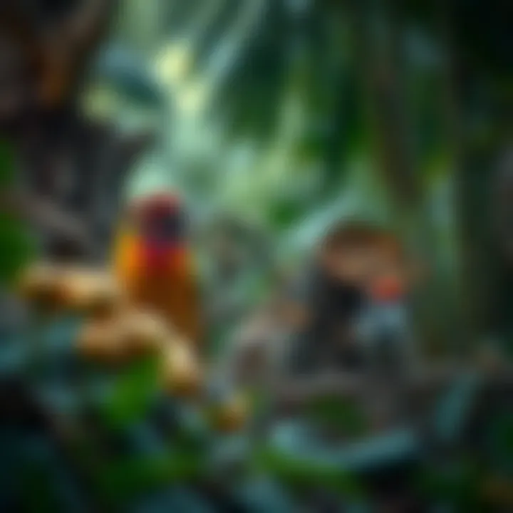 Various native Brazilian species including birds and plants threatened by climate alterations