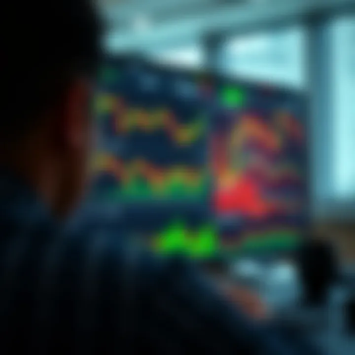 Interface of iOption platform showing various binary options trading charts and asset choices
