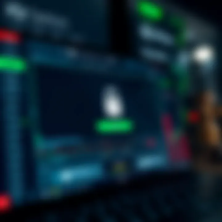 Secure login screen of an online trading platform emphasizing security features