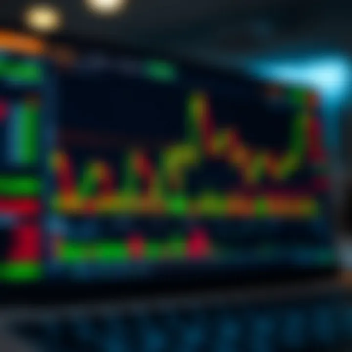 Chart displaying trading strategies and market trends on IQ Option platform