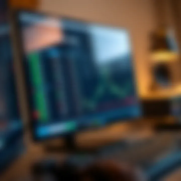 Illustration of keyboard shortcuts enhancing efficiency while using Quotex trading software on a desktop