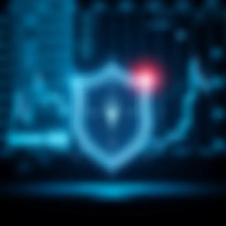 Security shield icon representing protection and safety in online financial transactions