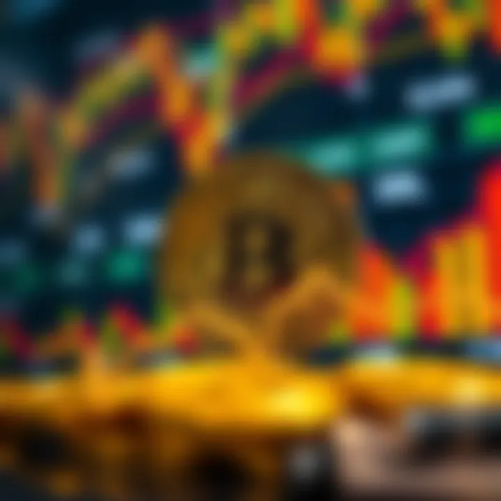 Illustration showing global events and news impacting cryptocurrency valuation