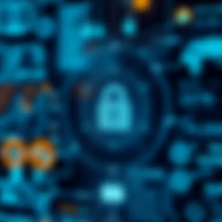 Visual representation of security protocols protecting Qoutex user data and transactions