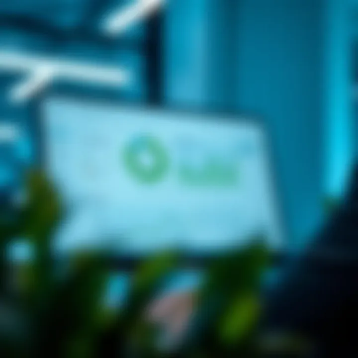 Interface showcasing Queotex software features and dashboard