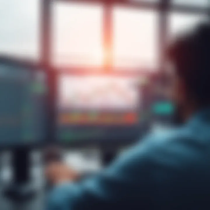 Screenshot showing the Quoteex trading platform interface with graphs and trading options