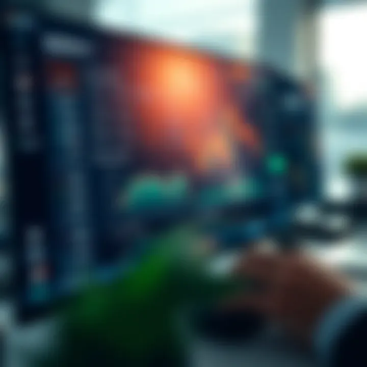 Dashboard interface showing trading options and market charts on Quotex.io platform