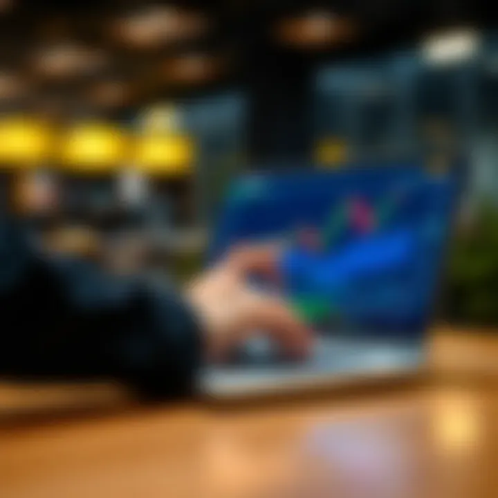 User logging into the Quotex trading platform on a secure device