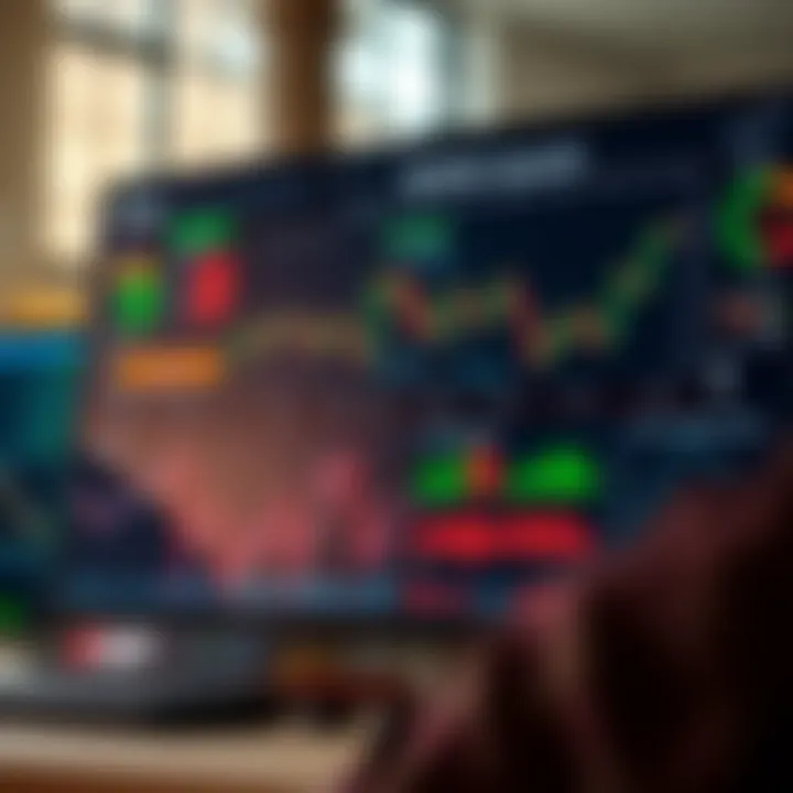 Dashboard view of Quotex trading platform with charts and tools