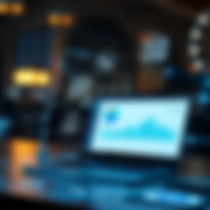 Illustration depicting financial regulation symbols and digital platform interface representing Quotex compliance analysis