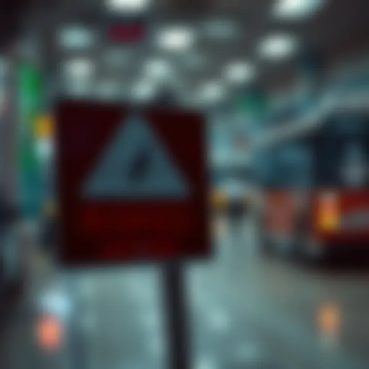 Warning sign highlighting risks in simplified financial trading