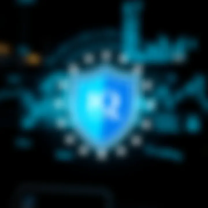 Illustration of secure online trading with shield symbol and European Union flag elements