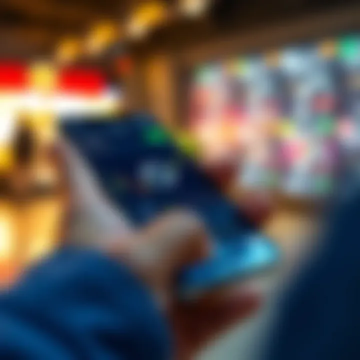 Smartphone showing a trading app interface with security features