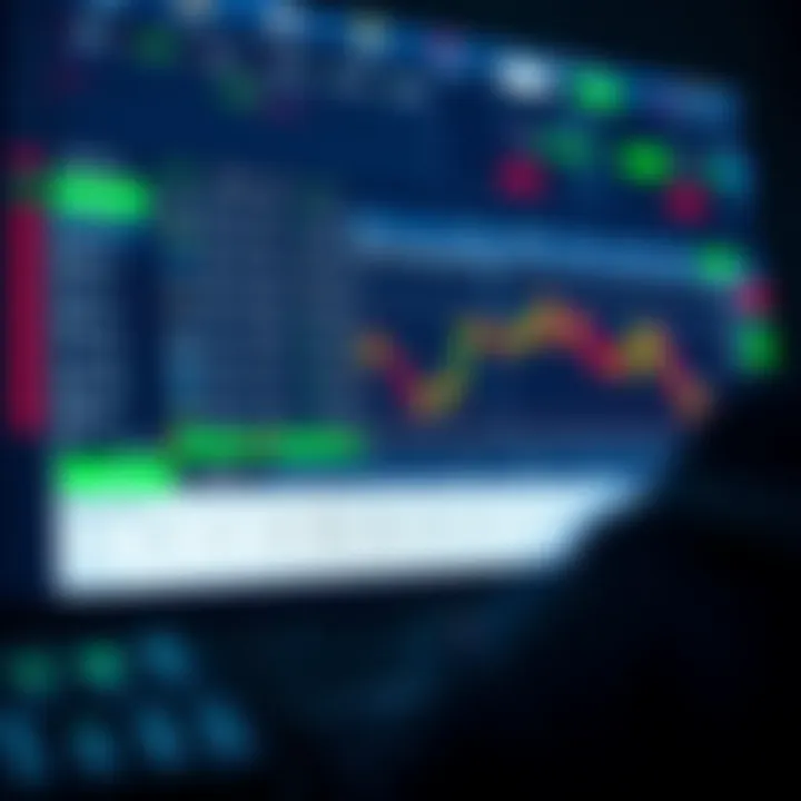 Interface of IQ Option trading platform showing various asset options and trading tools