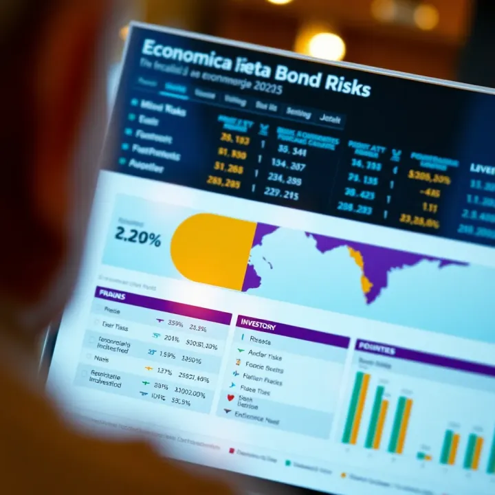 Chart showing risks and strategies for bond investors alongside economic impact indicators