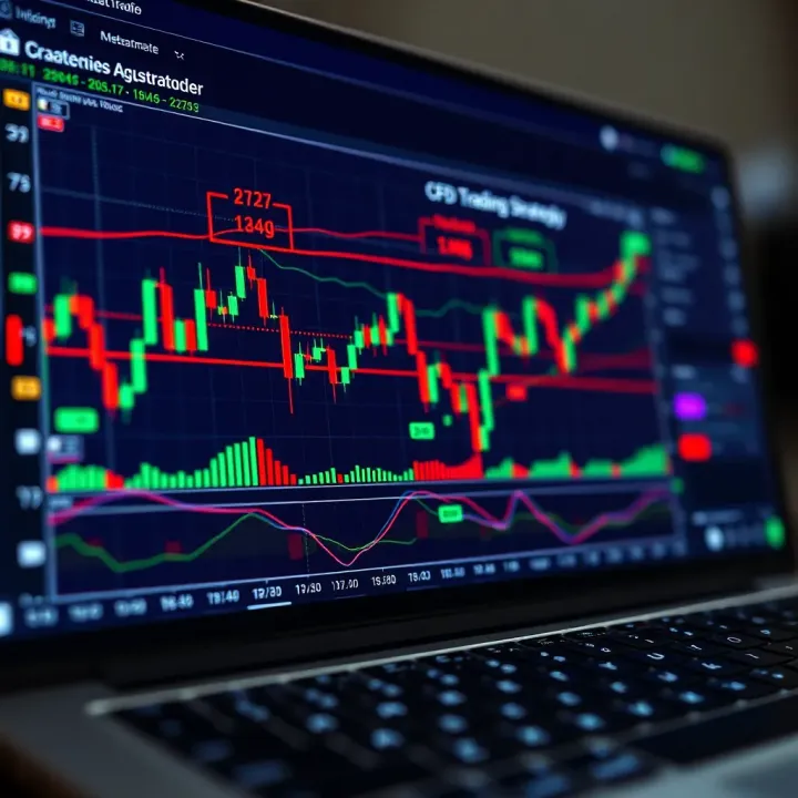 Graphical representation of CFD trading strategies with risk management elements