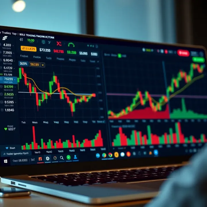 Interface of a user-friendly trading platform showing various financial assets and market charts