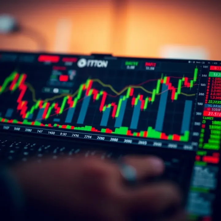 Chart showing key financial indicators for online trading analysis