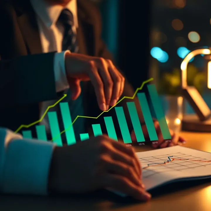 Financial planning with secured funds and project growth chart